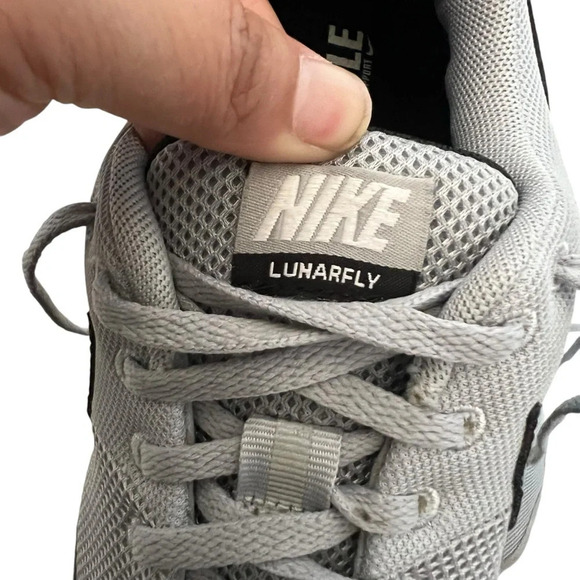 Nike Lunarfly Running Shoes Grey Black Womens Size 7 - Picture 3 of 7